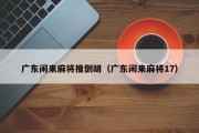 广东闲来麻将推倒胡（广东闲来麻将17）